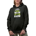 thumbnail image 1 of Witty All Men Are Equal, A Few Become a Golfer with a Swinging Golf Player, Golfing or Golfer Themed Merch Gift, Black Hooded Sweatshirt or Hoodie, Small, 1 of 5