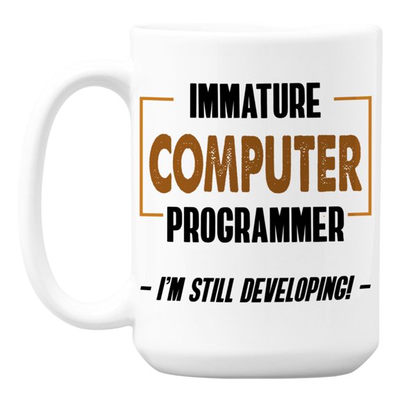 Witty Computer Programmer Quotes White Ceramic Coffee & Tea Mug (15oz)