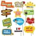 thumbnail image 1 of Witty and Creative 43 pc Haldi/Mehndi Decoration Sangeet/ Mehandi Night Party Photo Props, Bollywood Dialogue Multi Colour, Wedding Decoration Items, Mehendi Decoration Items for Bride or Groom Family, 1 of 4