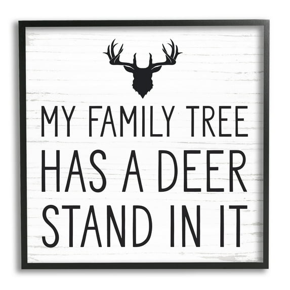 Witty Deer Quote Rustic Lodge Antlers Motif Holiday Graphic Art Framed Art Print Wall Art