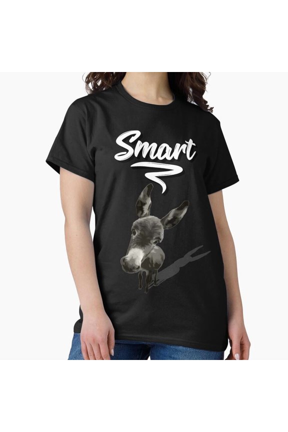 Witty Donkey Humor Graphic Clever Farm Animal Attitude Style Unisex T-Shirt, up to size 5XL