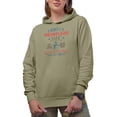 thumbnail image 1 of Witty Frosty's Snowflake Cafe with a Snowman, Christmas Shop Sign Art Merch Gift, Sand Hooded Sweatshirt or Hoodie, Small, 1 of 5