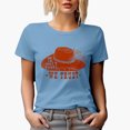 thumbnail image 1 of Witty In Dolly, We Trust, Retro Western Desert Themed Art Merch Gift, Baby Blue T-Shirt, Small, 1 of 5