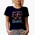 thumbnail image 1 of Witty My Weekend Is All Booked Pun Quote, Books Art Book Lover Merch Gift, Navy Blue T-Shirt, Large, 1 of 5