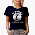 thumbnail image 1 of Witty No Worries, I've Taken My Shots Pun Quote, Golf Player, Golfing or Golfer Themed Merch Gift, Navy Blue T-Shirt, X-Large, 1 of 5