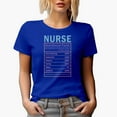thumbnail image 1 of Witty Nurse Nutritional Facts, Hard Working, Dedicated, Nurses Week Merch Gift, Royal Blue T-Shirt, XL, 1 of 5