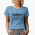 thumbnail image 1 of Witty Santa's Workshop, Handcrafted at the North Pole, Christmas Shop Art Merch Gift, Baby Blue T-Shirt, 3XL, 1 of 5