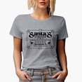 thumbnail image 1 of Witty Santa's Workshop, Handcrafted at the North Pole, Christmas Shop Art Merch Gift, Heather Grey T-Shirt, Small, 1 of 5