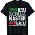 thumbnail image 1 of Witty Scrum Master Agile Project Management Funny Gift Shirt T-Shirt Black X-Large, 1 of 4