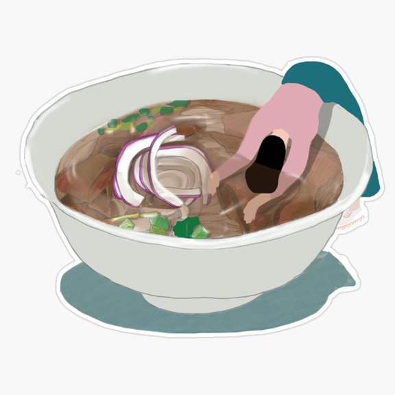Witty Text Request Dip Me Into Pho Savory Vietnamese Rice Noodle Broth Decal For Bottle Sticker