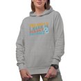 thumbnail image 1 of Witty The Only D I Need Is Direct Deposit, Wife Quote, Groovy Retro Wavy Text Merch Gift, Heather Grey Hooded Sweatshirt or Hoodie, Large, 1 of 5