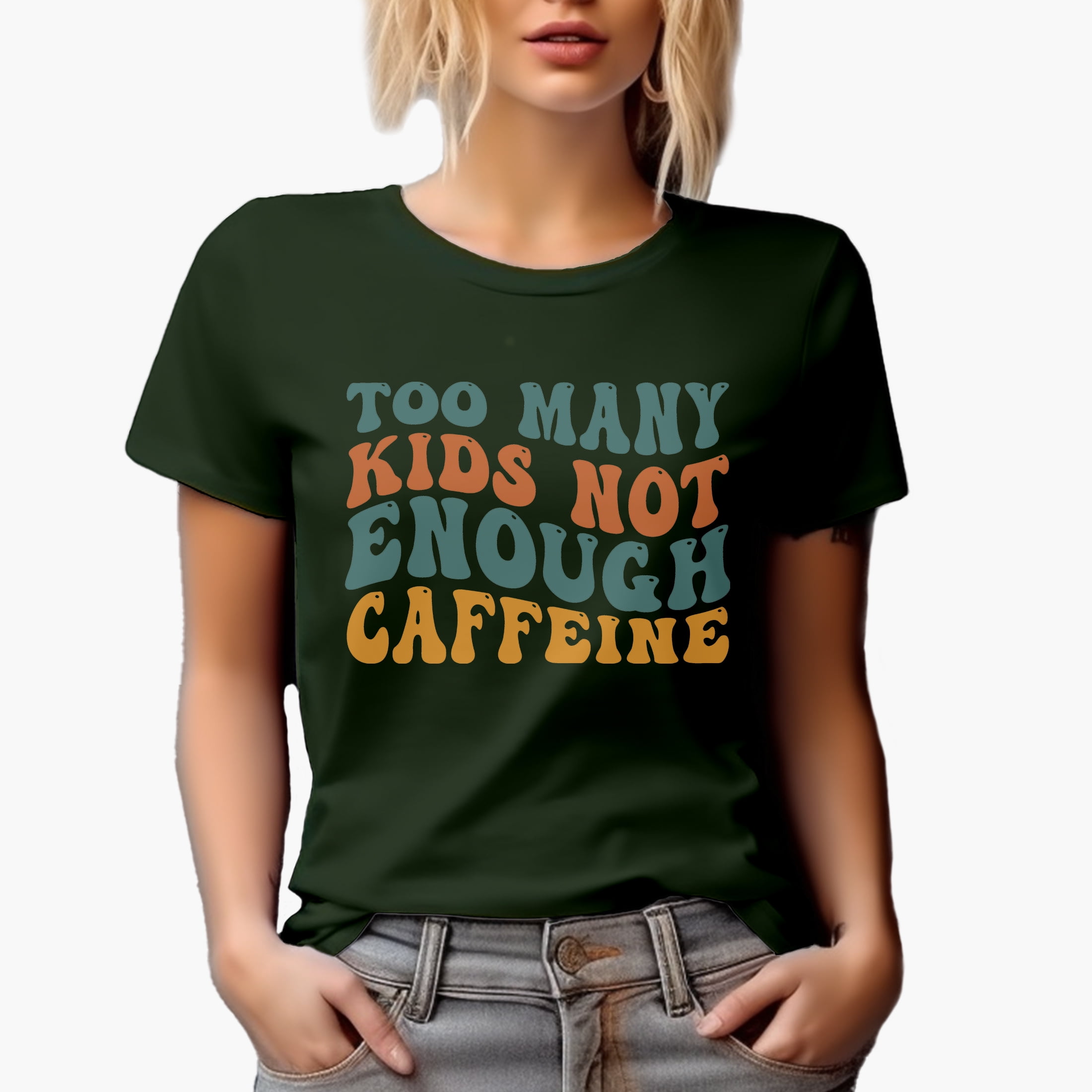 Witty Too Many Kids, Not Enough Caffeine, Mom or Mother Saying, Groovy ...