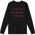 thumbnail image 1 of Witty Voice I Do Not Vibe With This Plane Of Existence Crew Neck Long Sleeve Adult Tee-Medium-Black, 1 of 2
