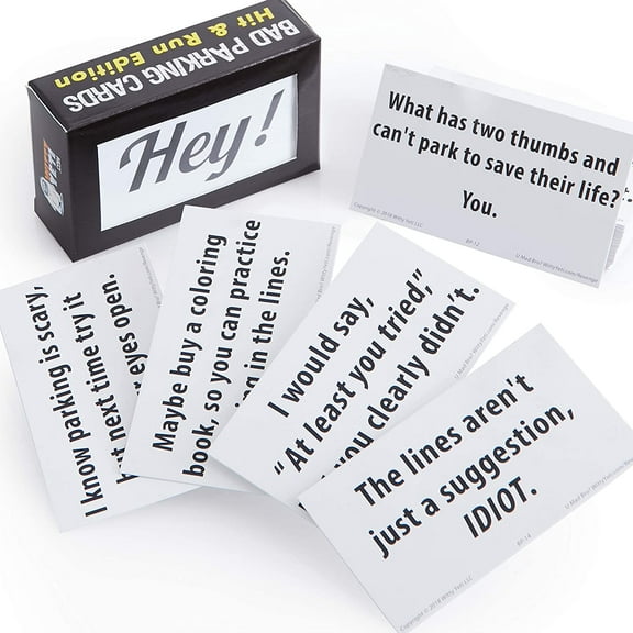 Witty Yeti 2" x 3.5" Bad Parking Cards Hit & Run Edition, 1 Pack