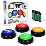 Witty Yeti Novelty Funny Prank Buttons, 4 Pack
