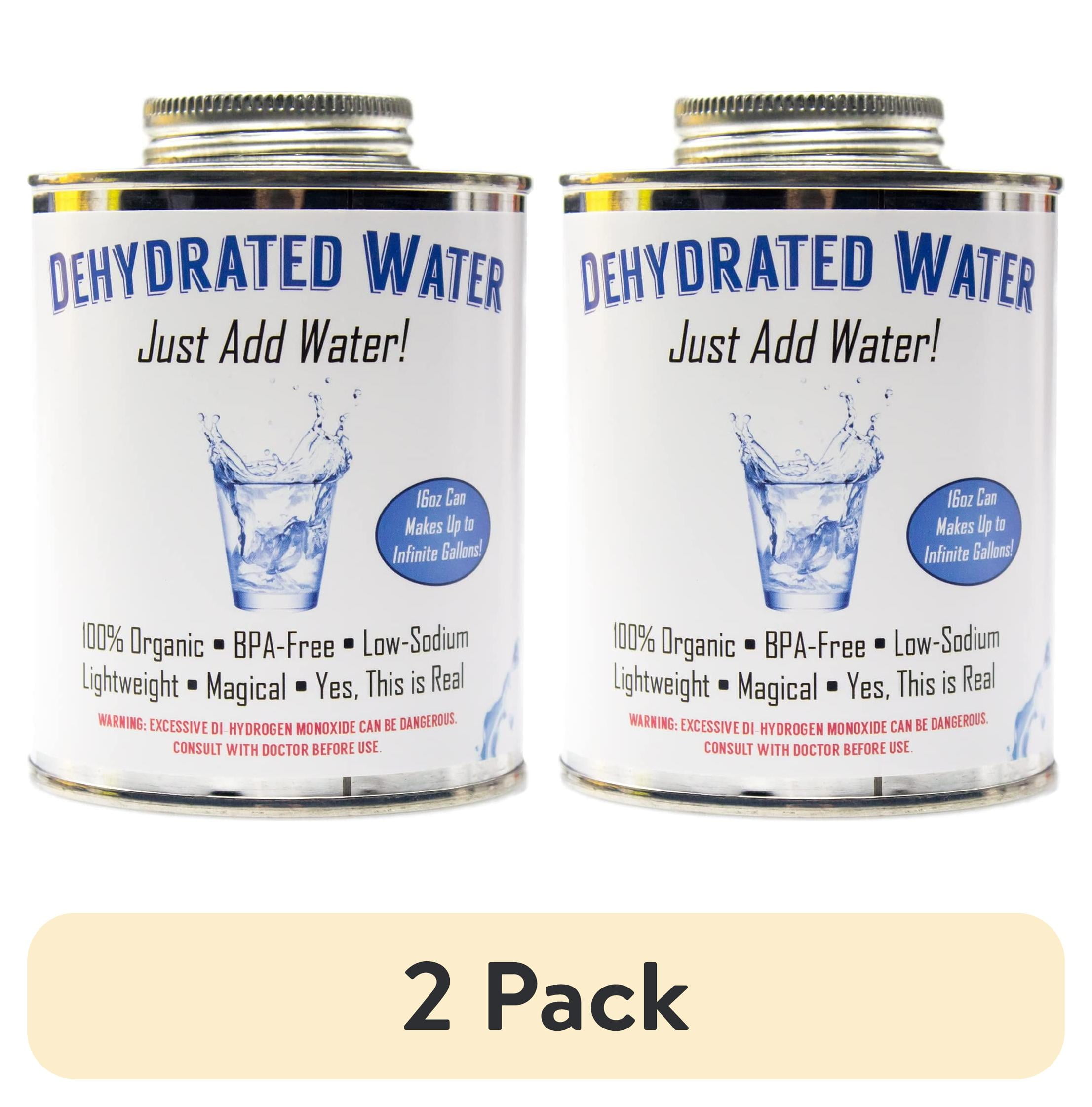 (2 pack) Witty Yeti White Label 16 oz Silver Dehydrated Water Can