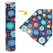 Wiueurtly 1PCs ( 75cmX51cm, 4.11 Square Feet)Single-sided Christmas Wrapping Paper, Classic Santa And Other Patterns Christmas Bedding