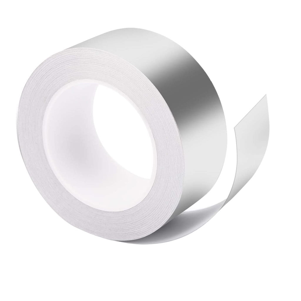 Wiueurtly 2 Double Sided Tape Heavy Duty Aluminium Foil Tape Insulation  Duct Self Adhesive Adhesive Tape 30 Metres x 50Mm 