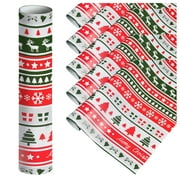 Wiueurtly 75cmX50cm)Single-sided Santa And Patterns Classic 5PCs ( Paper Christmas Wrapping Home DIY Christmas Music