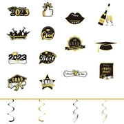 Wiueurtly Birthday Party Decorations for Women Party Dress Graduation Decorations Class Of 2023 Graduation Party Decorations Black And Gold Make Your Party Marvelously Remarkable