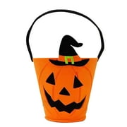 Wiueurtly Halloween Candy Bag Non Woven Handbag Bag Bag Pumpkin Bucket Candy Bucket Six Colors Optional. halloween village