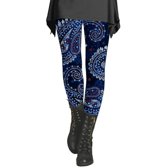 Wiueurtly Leggings for Women's Autumn And Winter Artistic Splash Printed Soft Stretchy Pants Yoga Pants Rose Gold