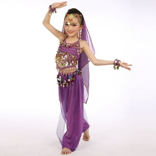 Kids Belly Dance Costumes Set Oriental Dance Girls Belly Dancing India  Belly Dance Clothes Bellydance Child Kids Indian 6 Colors V