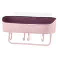 Wiueurtly Plastic Bathroom Shelf Shower Wall Mounted Shampoo Holder