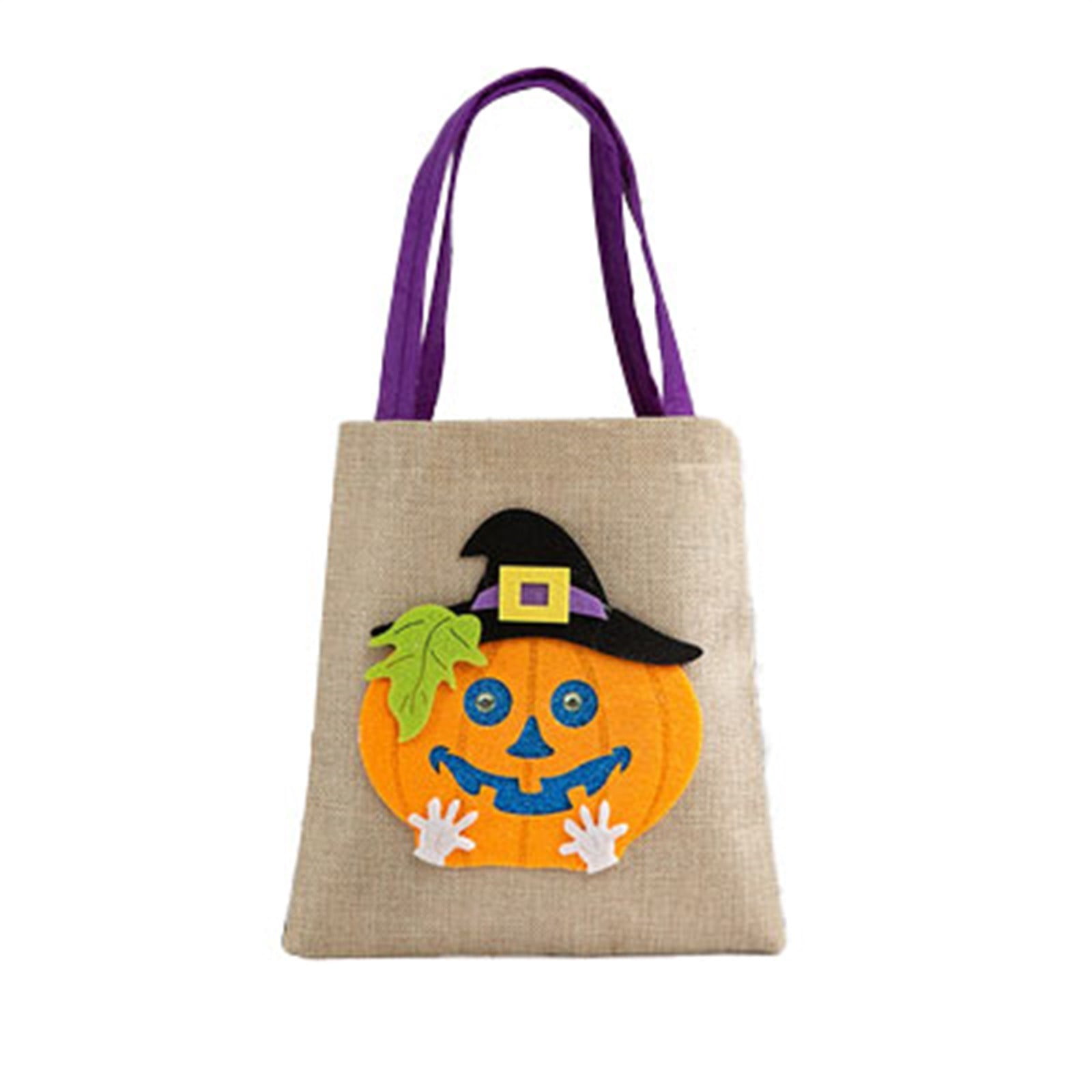 Wiueurtly Small Storage Bins Halloween HandbagTreat Bag Trick Or Treat Bucket Kids Halloween Bag