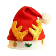 Wiueurtly Soft Santa Hat Xmas Hat Christmas Hats Santa Cap For Christmas Party Christmas Cartoon Animal Printed Hat Velvet Soft Thickening For Adult Christmas Decorations Indoor