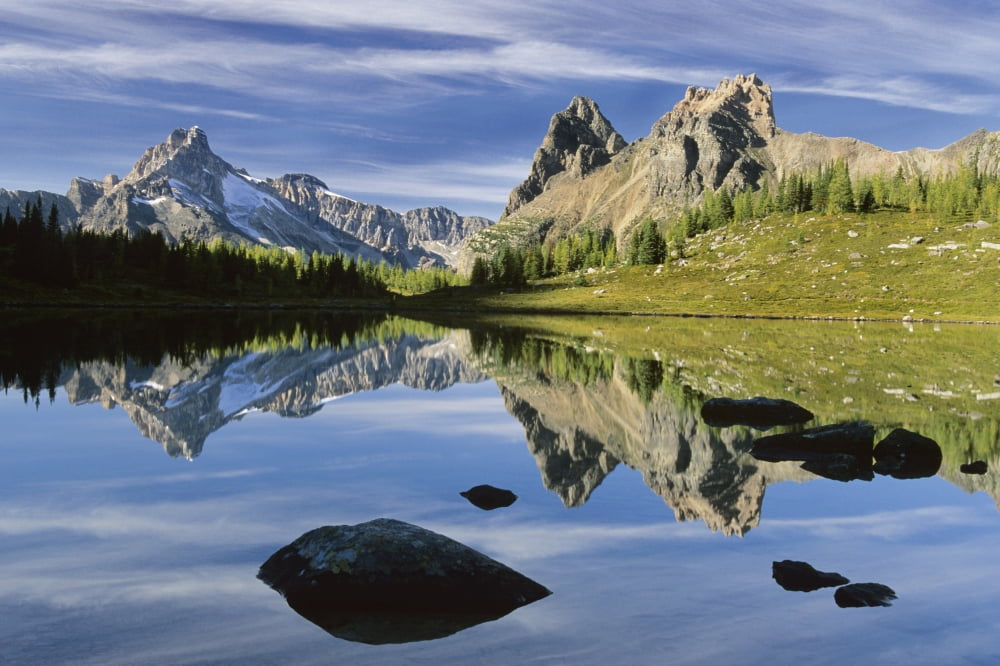 Wiwaxy Peaks And Cathedral Mountain From Opabin Plateau Yoho National Park British Columbia Canada Canvas Art - Darwin Wiggett Design Pics (17 x 11)