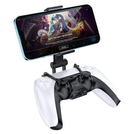 WixGear PS5 Controller Phone Mount Clip - Mobile Gaming Cell Phone Stand for PlayStation 5