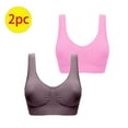 thumbnail image 1 of Wiyuqeen 2 Pack Plus Size Bras Solid No Underwire Bras for Women Soft Trendy Wireless Bralette Bra Comfortable Full Coverage Seamless Everyday Tshirt Bra, 1 of 3