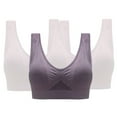 thumbnail image 1 of Wiyuqeen 3 Packs Adjustable Sports Bras for Women Solid Soft Trendy Tank Posture Bras Racerback High Support Bras Wireless Workout Bras Seamless Yoga Athletic Bras, 1 of 6