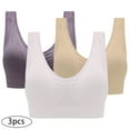 thumbnail image 1 of Wiyuqeen 3 Packs Adjustable Sports Bras for Women Solid Soft Trendy Tank Posture Bras Racerback High Support Bras Wireless Workout Bras Seamless Yoga Athletic Bras, 1 of 9