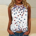 thumbnail image 1 of Wiyuqeen American Flag Tank Tops Women Sleeveless Crwe Neck Stras Striped Tanks Lightweight 4th of July Tee Shirts Plus Size Tank Tops, 1 of 4