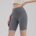 thumbnail image 1 of Wiyuqeen Biker Shorts Women with Pockets High Waist Butt Lifting Yoga Workout Shorts Stretchy Tummy Control Shorts Solid Gym Shorts, 1 of 3