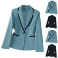 thumbnail image 1 of Wiyuqeen Blazers for Women Business Casual Notch Collar Color Block Jacket Suits Long Sleeve Plus Size Blazer Coats with Pocket, 1 of 6