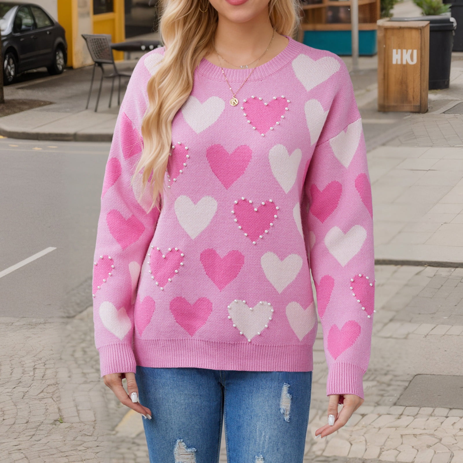 Wiyuqeen Chunky Knit Sweater Womens Winter Warm Long Sleeve Shirts Cute