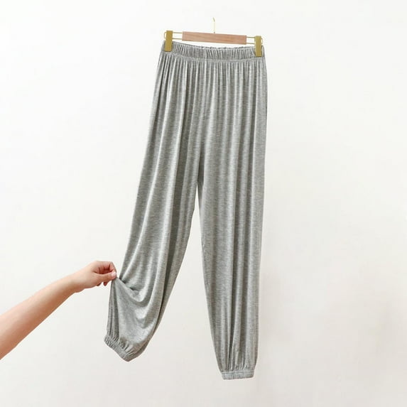 Wiyuqeen Cinch Bottoms Lightweight Lounge Pants Women Comfy Loose Fit Loungewear Trousers Elastic High Waist Running Joggers Pants Black