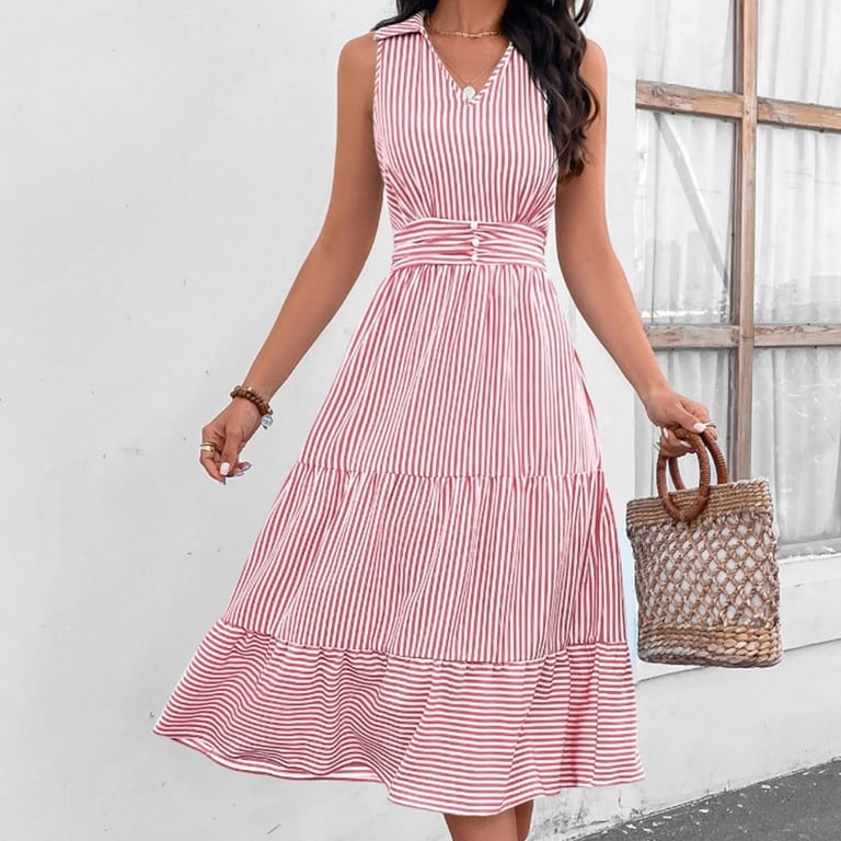 navy blue dress for baby girl COS Striped A-Line Midi Dress