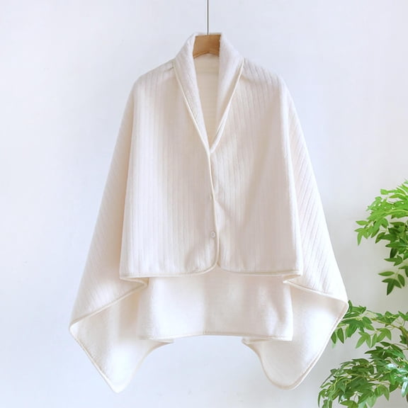 Wiyuqeen Flannel Breastfeeding Cape for Women Button Down Breast Feeding Nursing Shawl Solid Warm Windproof Blanket Covers Scarfs Breastfeeding Scarves Wrap