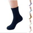 thumbnail image 1 of Wiyuqeen Fleece Lined Mid-calf Socks Women's Solid Fuzzy Socks Winter Warm Socks Cozy Fluffy Super Soft Slipper Socks Teen Girl Ladies Plain Socks, 1 of 3