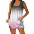 thumbnail image 1 of Wiyuqeen Gradient Color Tank Tops Women 2025 Summer Square Neck Sleeveless T-Shirts Fashion Pleated Flowy Hem Blouses Tops Loose Flowy Tunics, 1 of 4