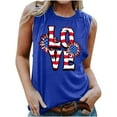 thumbnail image 1 of Wiyuqeen Independence Day Tank Tops for Women Sleeveless Crew Neck 4th of July Tanks Funny Love USA Flag Graphic Tanks Womens Gifts, 1 of 4