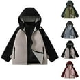 thumbnail image 1 of Wiyuqeen Kid's 3 in 1 Hooded Waterproof Coat Winter Ski Hiking Rain Jacket Softshell Fleece Lined Raincoat Windbreaker 3-15 Years, 1 of 6