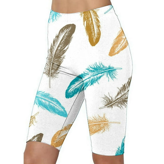 Wiyuqeen Knee Length Leggings for Women High Waisted Tummy Control Short Yoga Pants Solid Slimming Gym Workout Leggings Buttery Soft Yoga Pants