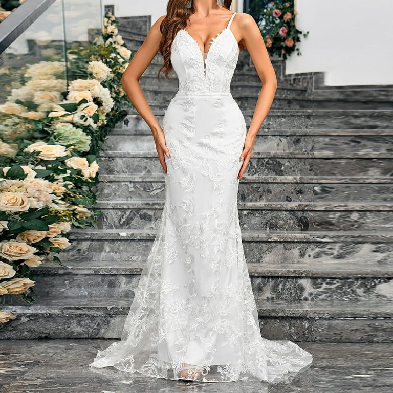 Spaghetti Straps Bridal Mermaid Beach Backless Wedding Dress Spaghetti Straps Bridal Mermaid Beach Backless Wedding Dress