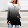 thumbnail image 1 of Wiyuqeen Long Raglan Sleeve Tshirts for Women Dressy Casual Crew Neck Pullover Soft Trendy Gradient Color Long Sleeve Shirts Fall Loose Flowy Long Tunics, 1 of 5
