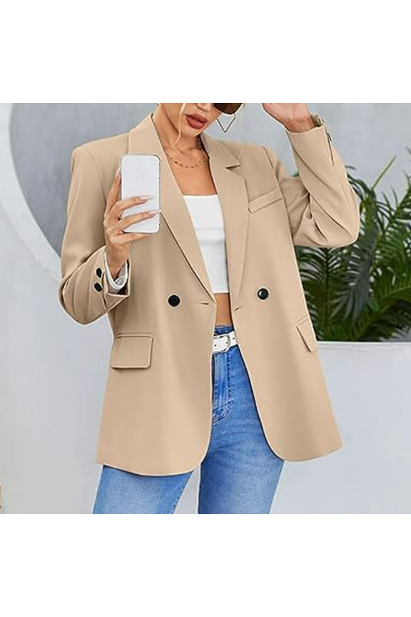 Loose Fit Blazer for Women Dressy Casual Suit Coats Formal Lapel Collar Cardigan Long Sleeve Work Office Jackets Oversized Business Clothes